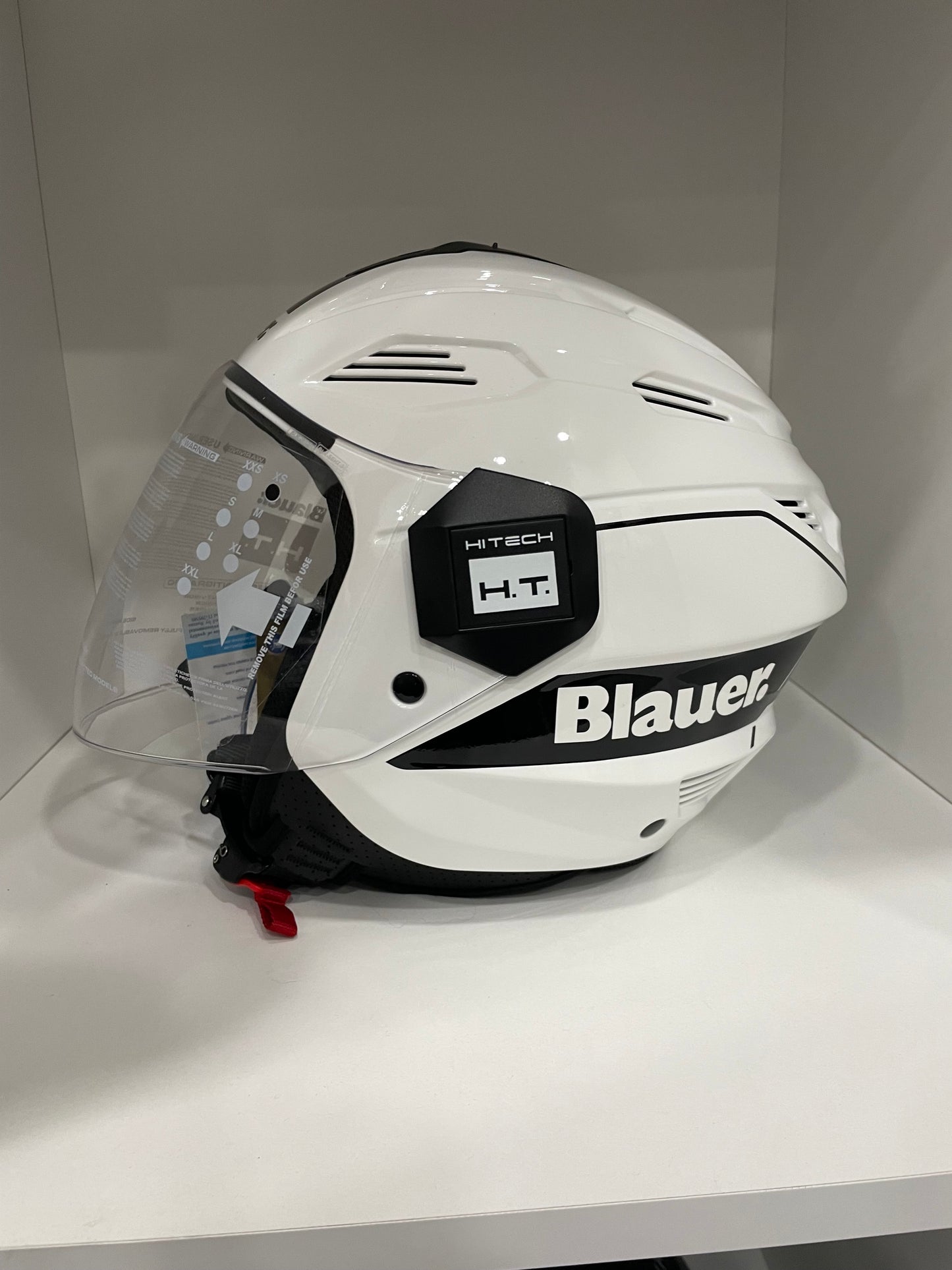 Casco jet blauer