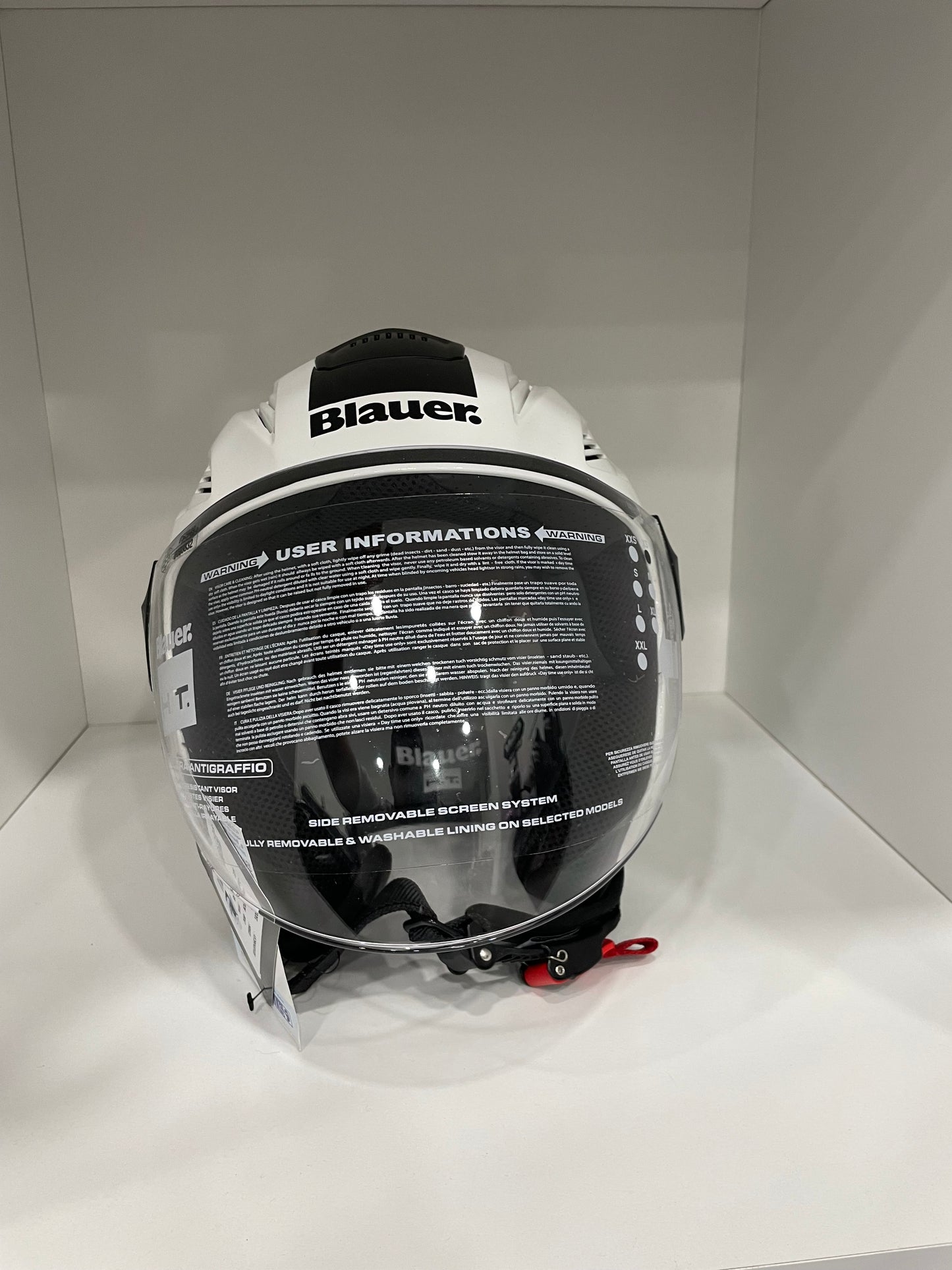 Casco jet blauer
